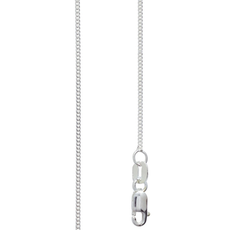 Fine Silver Curb Link Necklace - 45 cm Giulia'secret