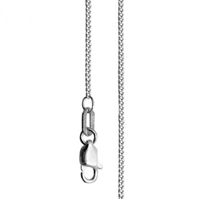 Fine Silver Curb Link Necklace - 45 cm Giulia'secret