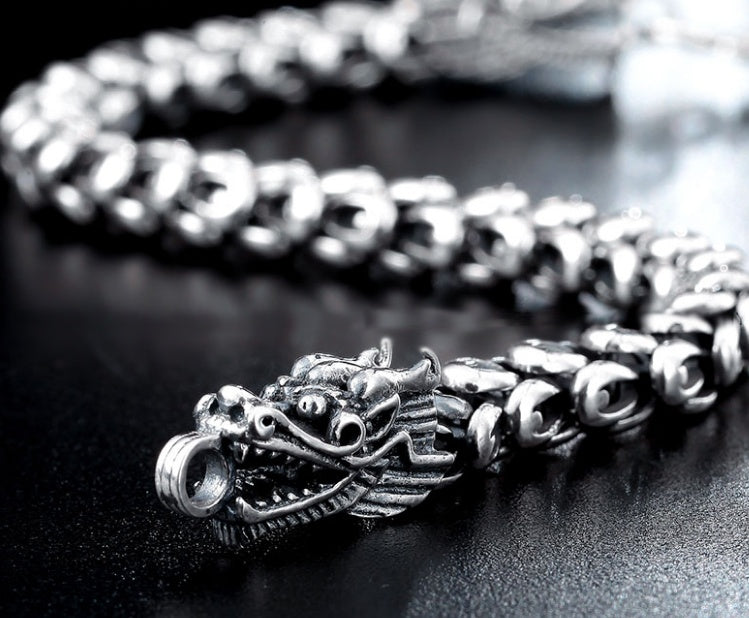 S925 silver bold domineering men's faucet bracelet Giulia'secret
