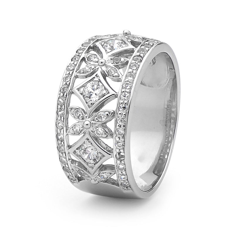 Silver Ring With Zirconia - Pave Set Giulia'secret