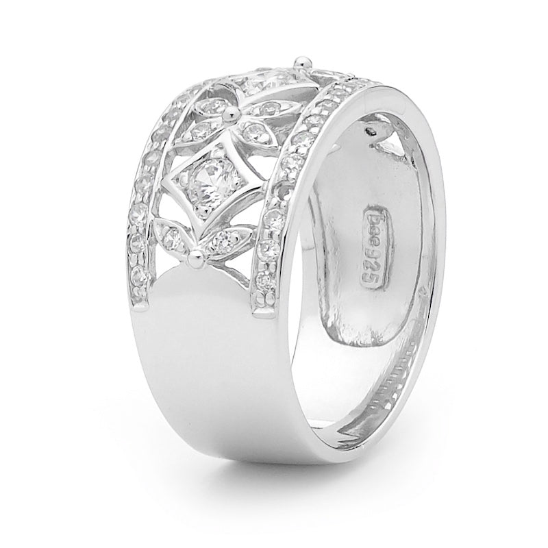 Silver Ring With Zirconia - Pave Set Giulia'secret