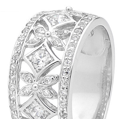 Silver Ring With Zirconia - Pave Set Giulia'secret