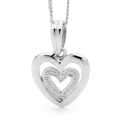Silver Heart Pendant with CZ My Store