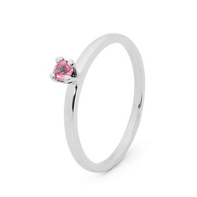 Mix & Match Silver Ring with Pink CZ Giulia'secret