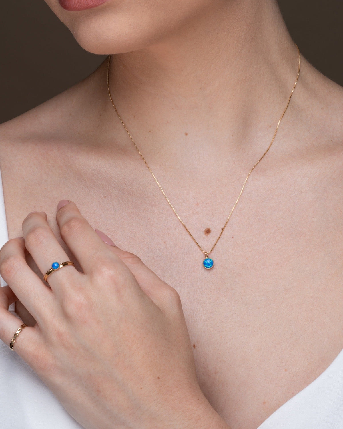 Blue Opal Ring