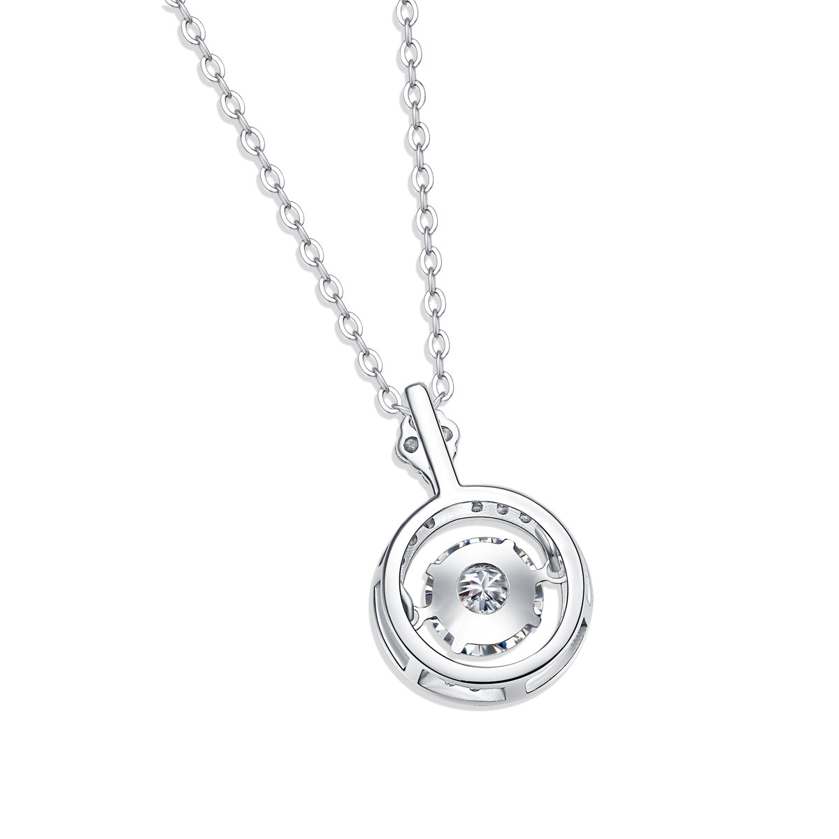 Touch - A Fashionable And Trendy Jewelry Necklace Pendant Set With 1-carat Moissanite S925 Sterling Silver And Platinum Plating Giulia'secret