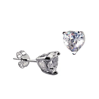 Heart Studs Cz