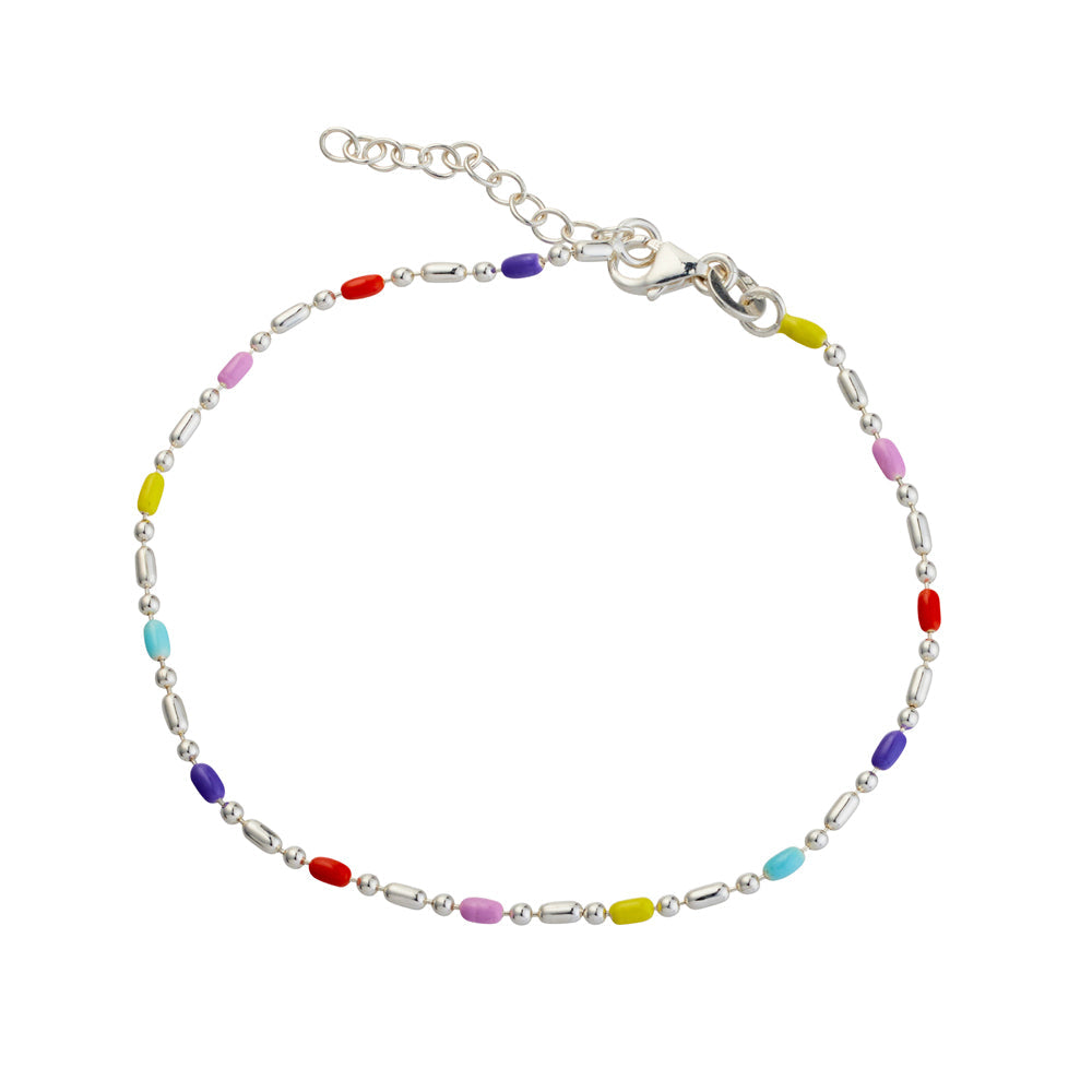 Sterling silver bracelet with multi enamel features Giulia'secret