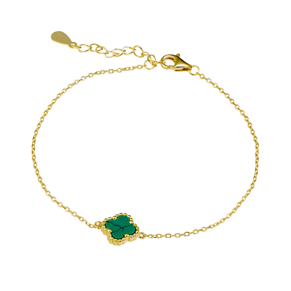 Sterling silver gold plated fine flower bracelet Giulia'secret
