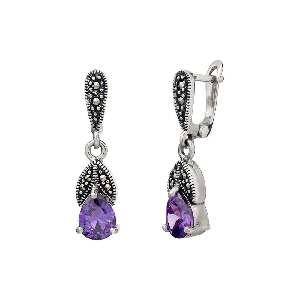 Sterling silver marcasite drop earring Giulia'secret