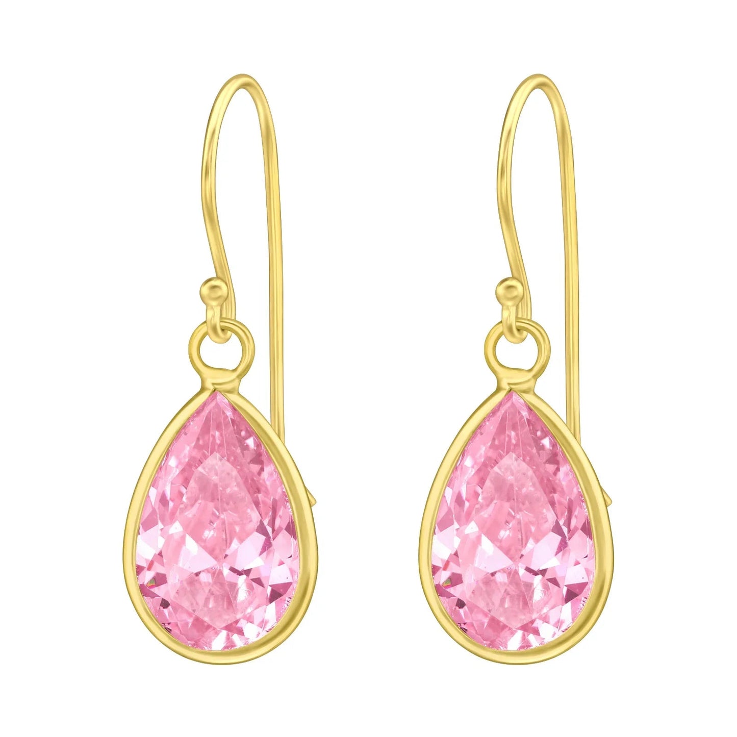 Silver Pear Earrings with Cubic Zirconia Giulia'secret