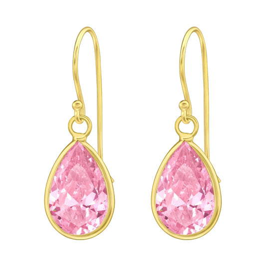 Silver Pear Earrings with Cubic Zirconia Giulia'secret