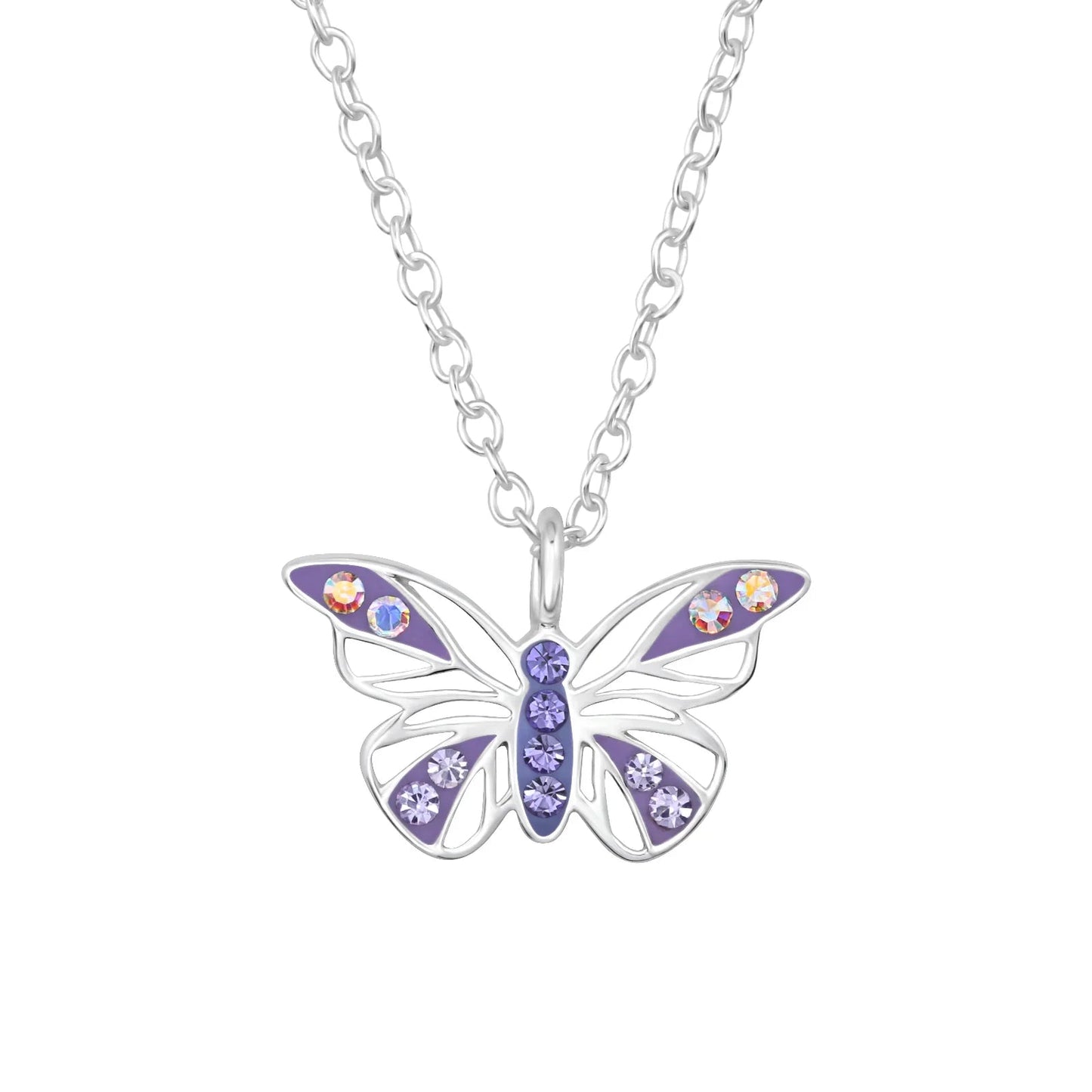 Butterfly Sterling Silver Necklace with Crystal Giulia'secret