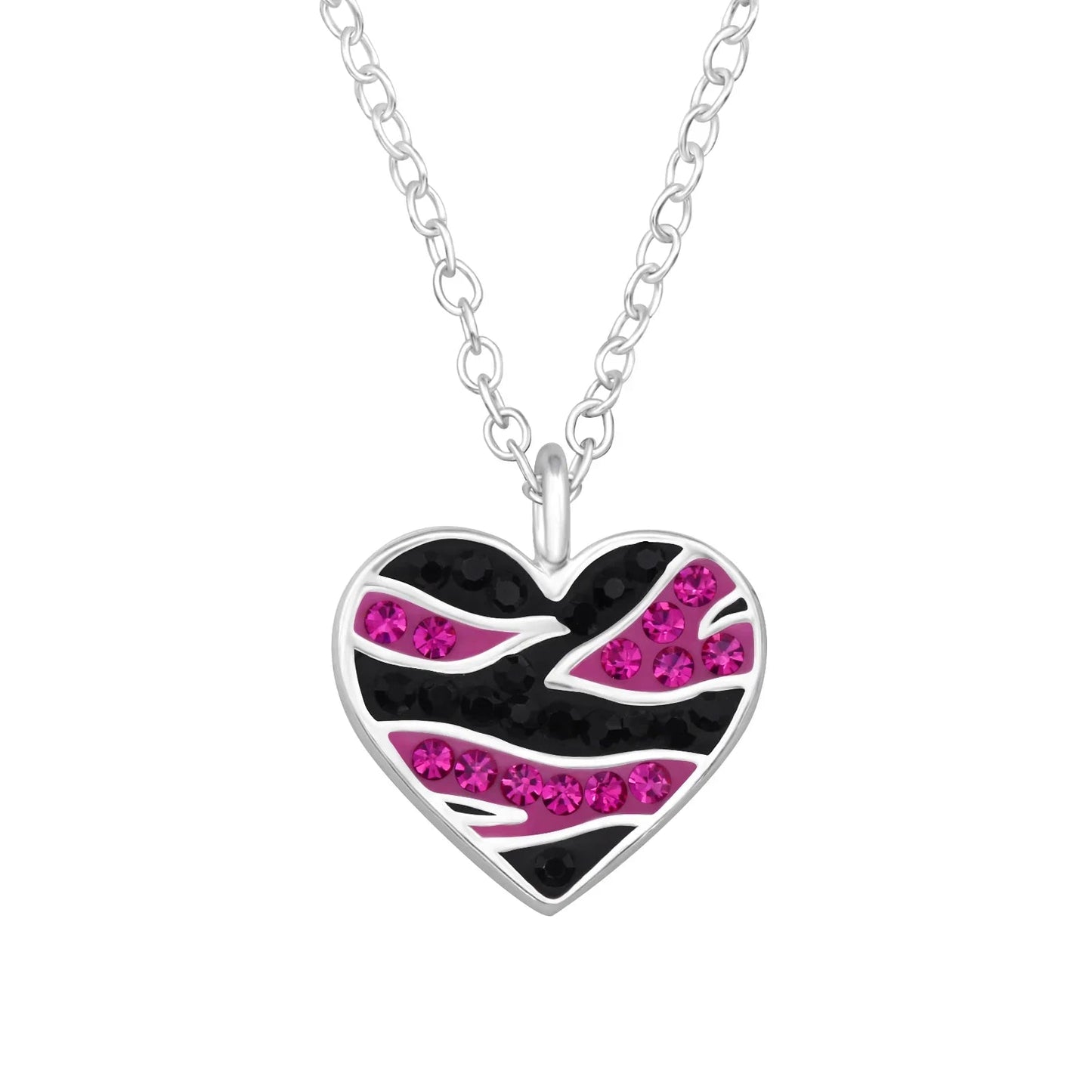 Heart Sterling Silver Necklace with Crystal Giulia'secret