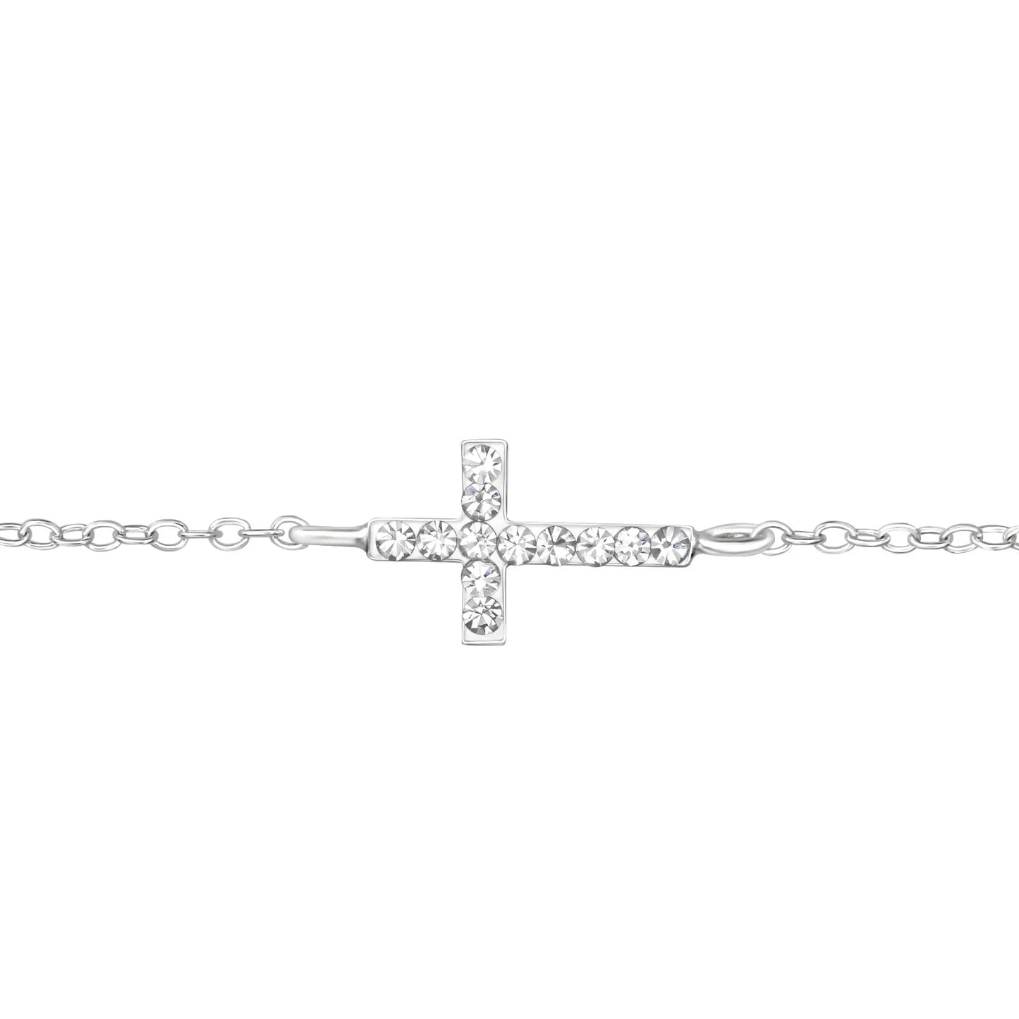 Silver Cross Bracelet with Crystal Giulia'secret