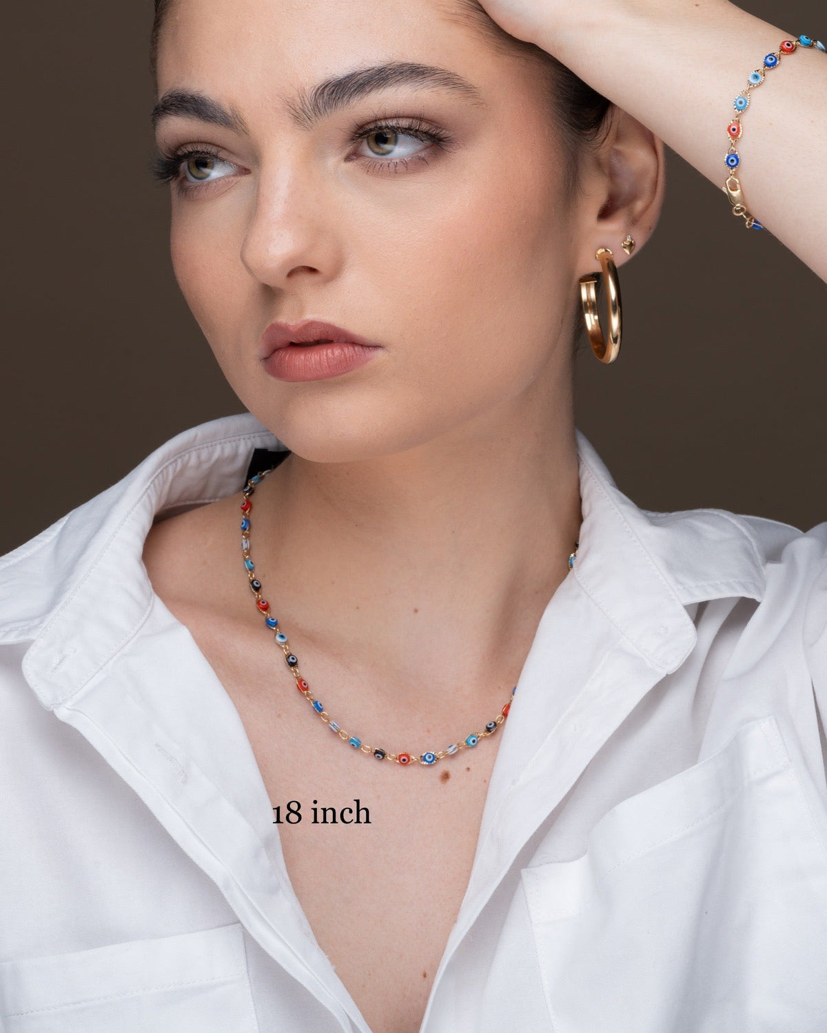 Evil Eye Beaded Necklace