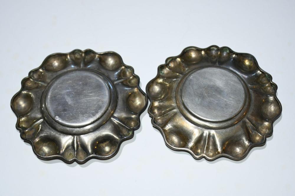 Antique Austro-Hungarian 800 Silver Coasters | Pair | Vintage Silverware
