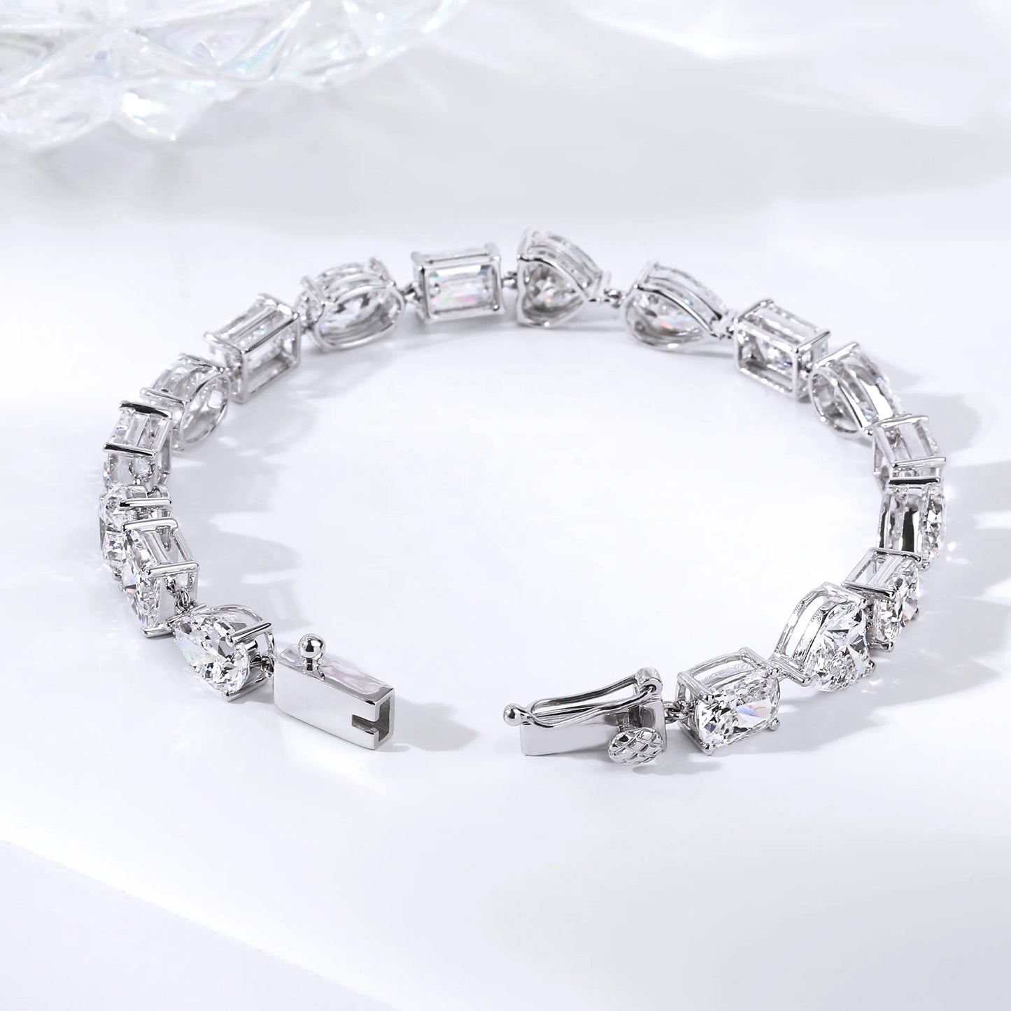 Multi Shape 1ct Fancy Shape Eternity 18K Solid Gold D White Lab Grown Diamond