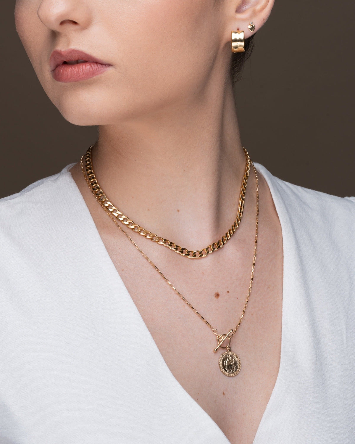 St Christopher Lock Necklace
