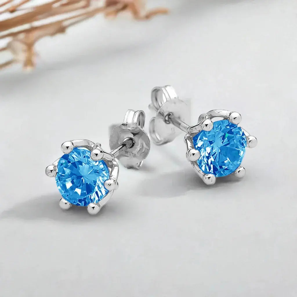 Aqua Blue Spinel Earrings My Store