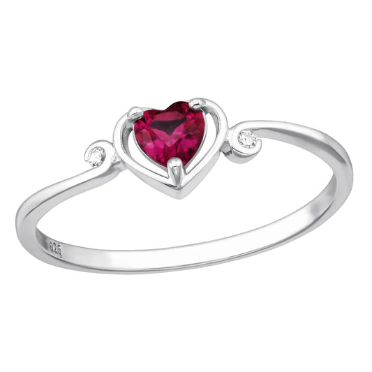 Heart Sterling Silver Ring with Cubic Zirconia Giulia'secret