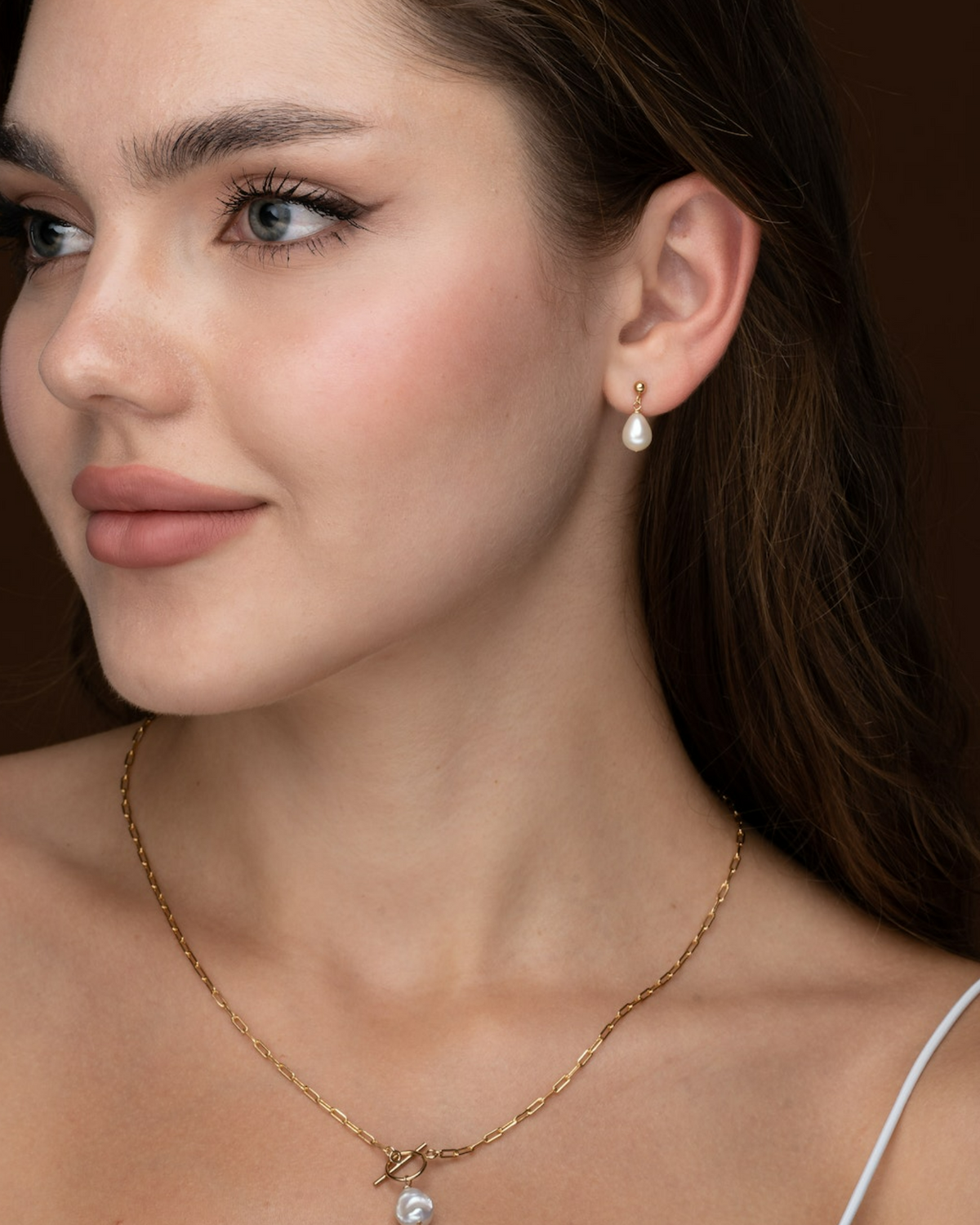 Teardrop Stud Earrings