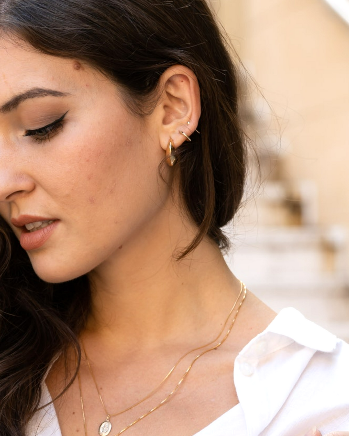 Agnes hoop earrings