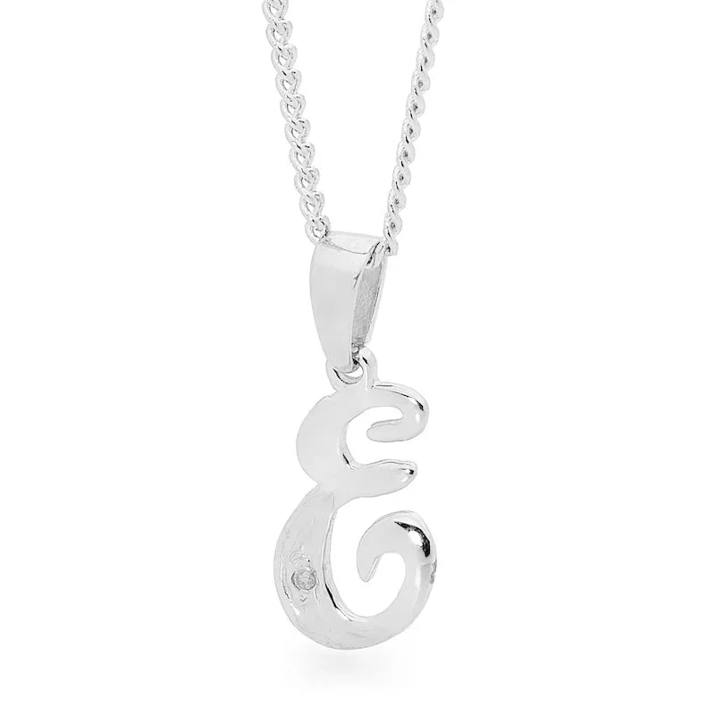 Diamond Set Script Initial E Giulia'secret