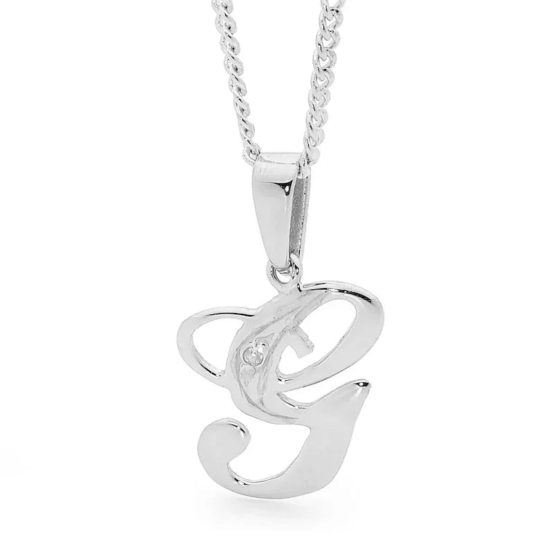 Diamond Set Script Initial G Giulia'secret