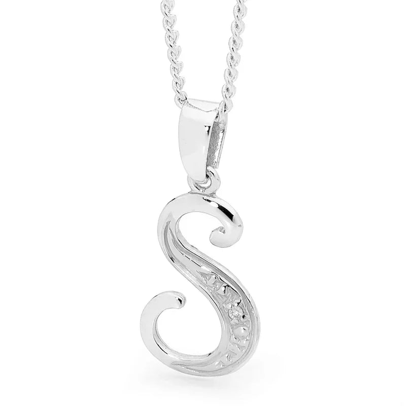 Diamond Set Script Initial S Giulia'secret