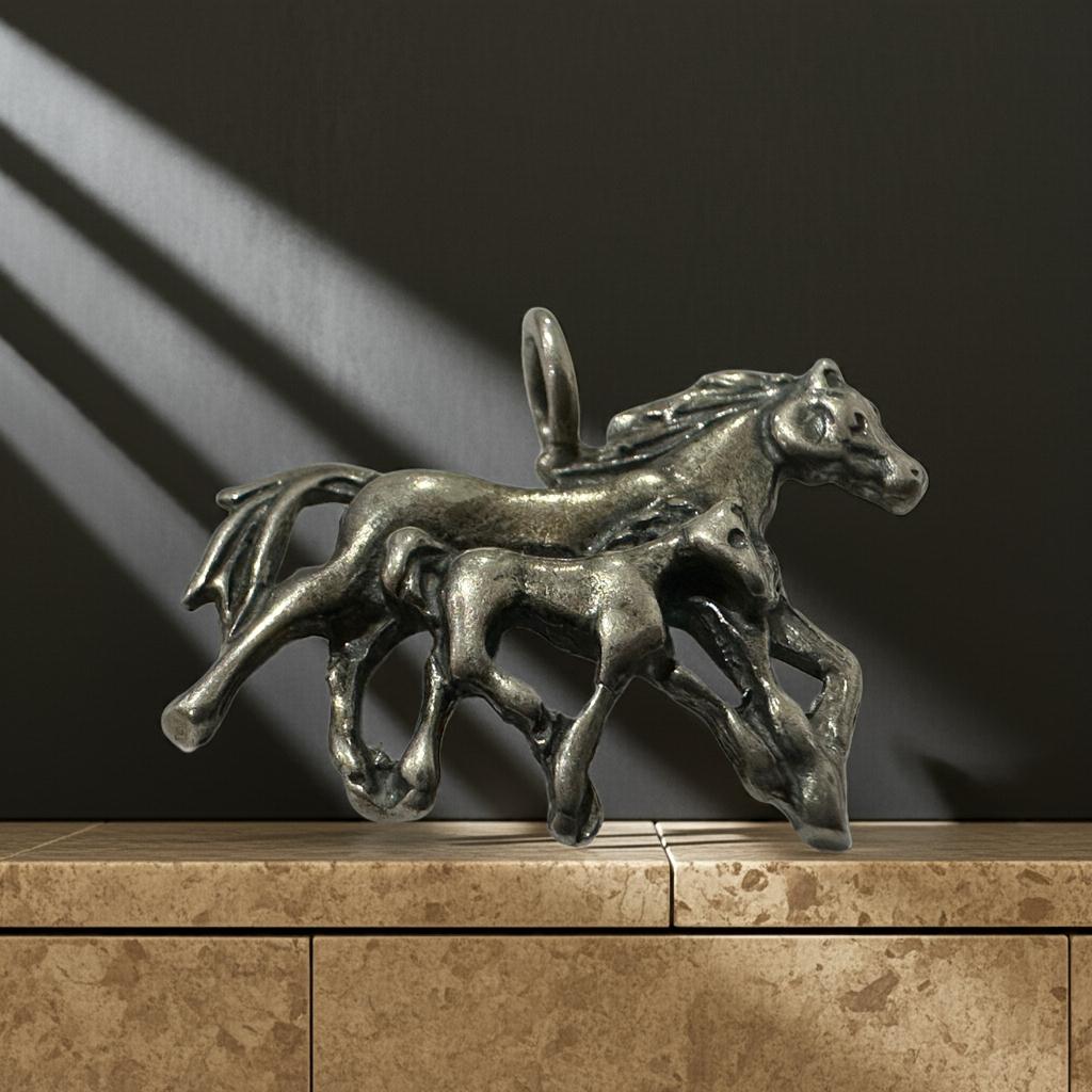A vintage Silver horse pendant Giulia'secret
