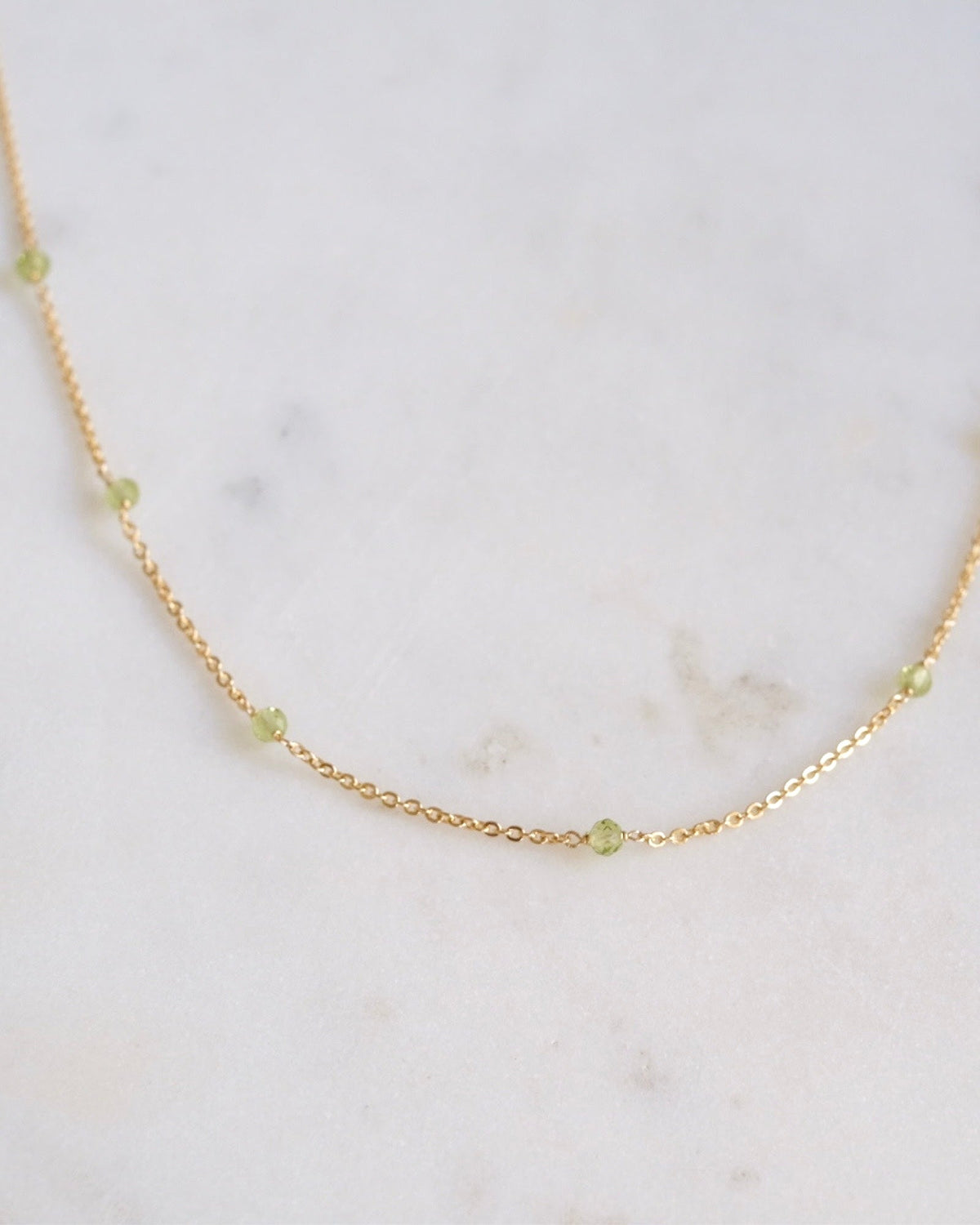 Peridot Dot Necklace