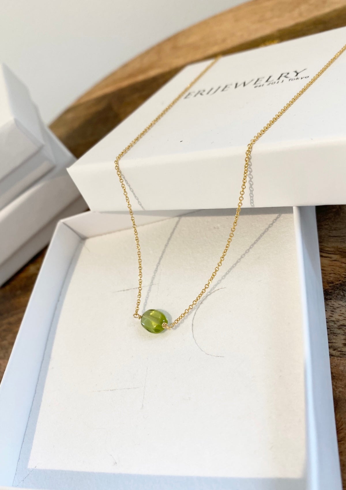 Peridot One Point Necklace