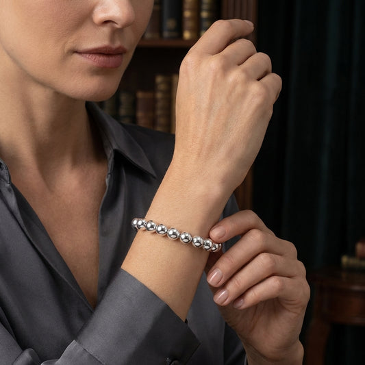 Sterling silver Italian Bead Bracelet