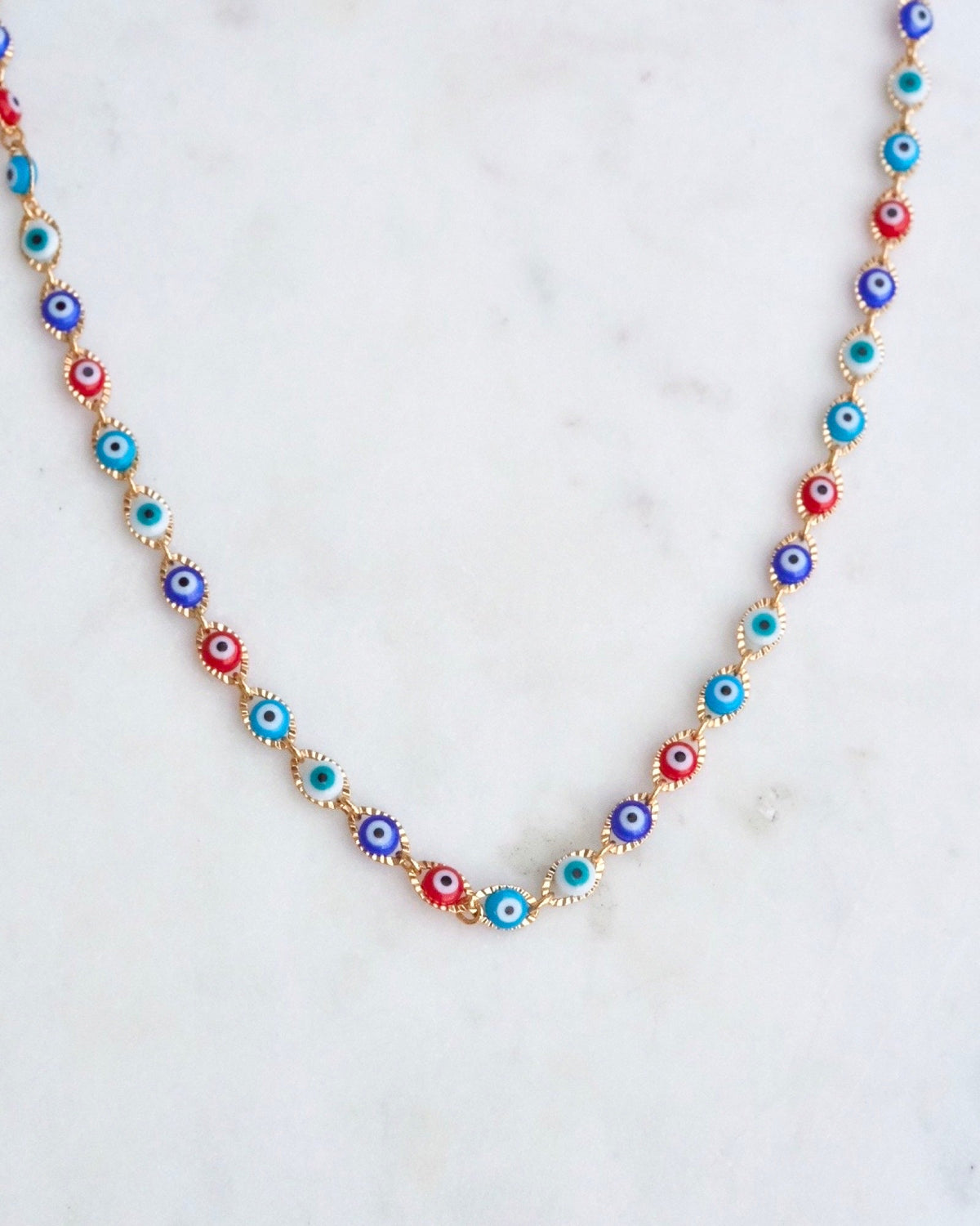 Evil Eye Beaded Necklace