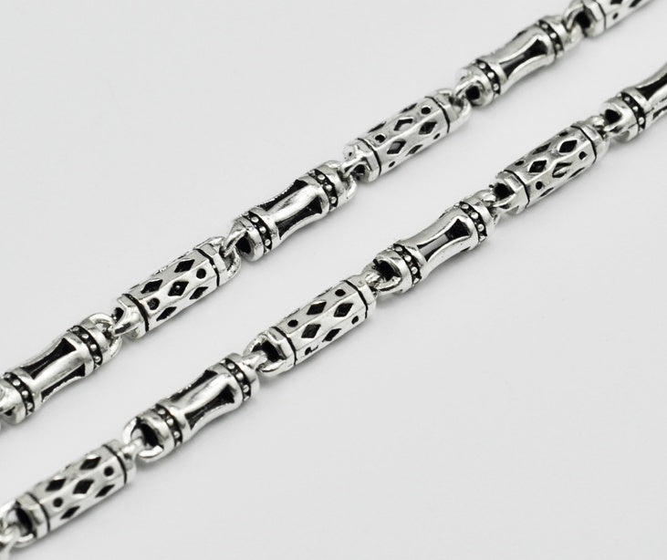 Men's Thick Curb Chain Necklace — Silver