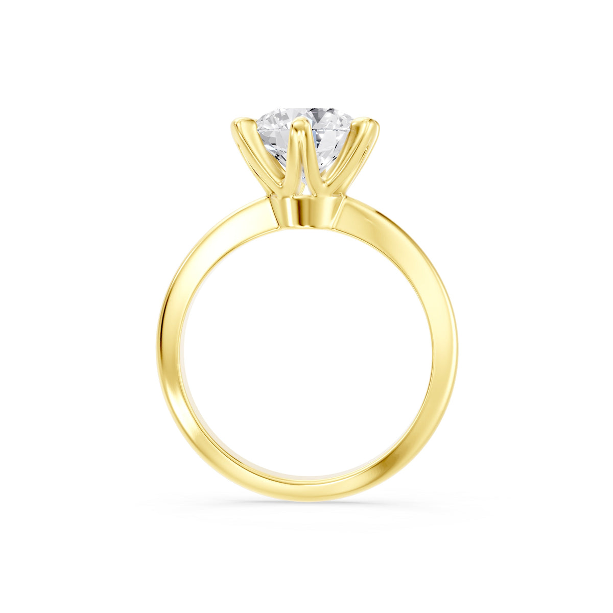 The Crown solitaire engagement ring — 2.00ct D colour VS2 lab-grown diamond in 18ct gold, image 2 of 5