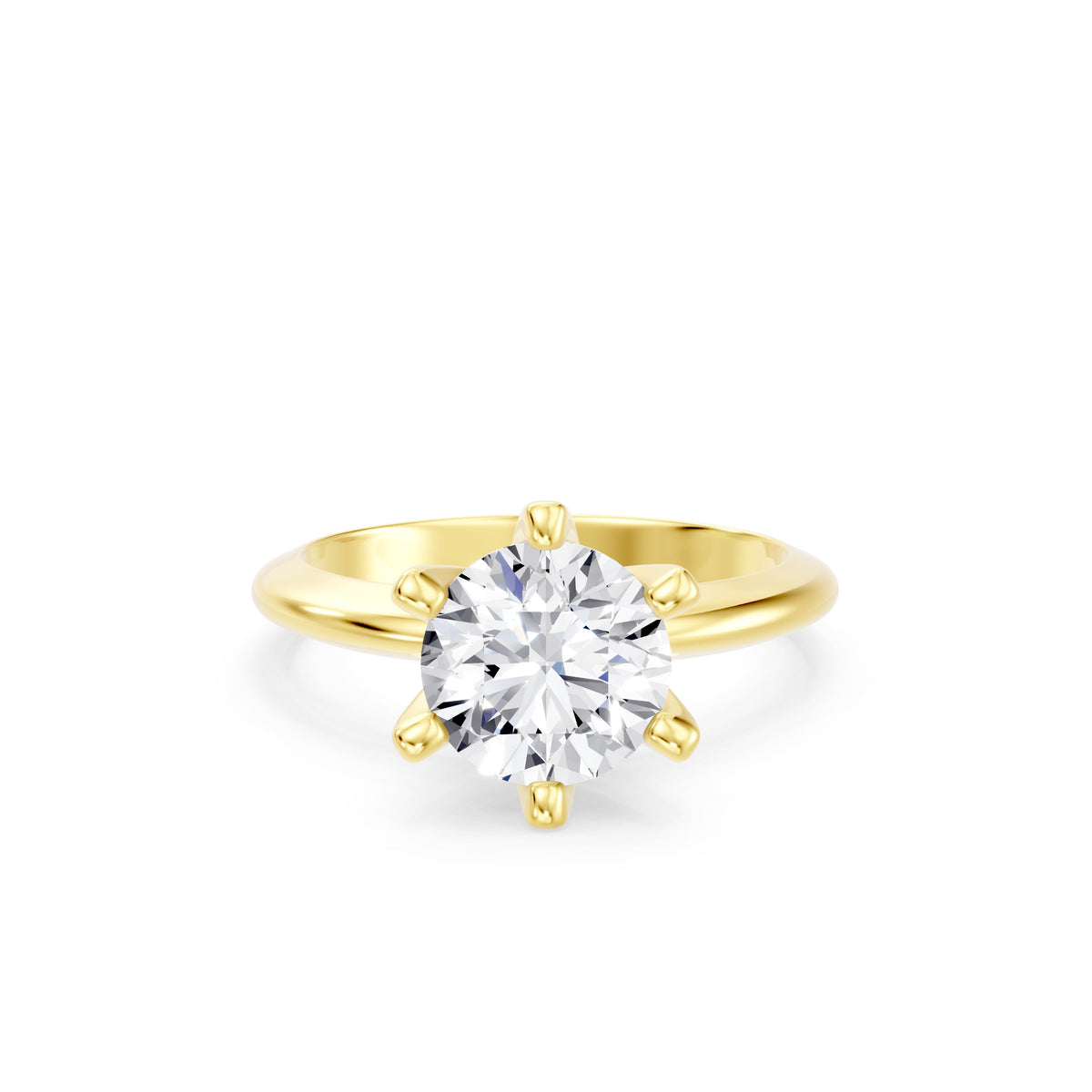The Crown solitaire engagement ring — 2.00ct D colour VS2 lab-grown diamond in 18ct gold, image 1 of 5
