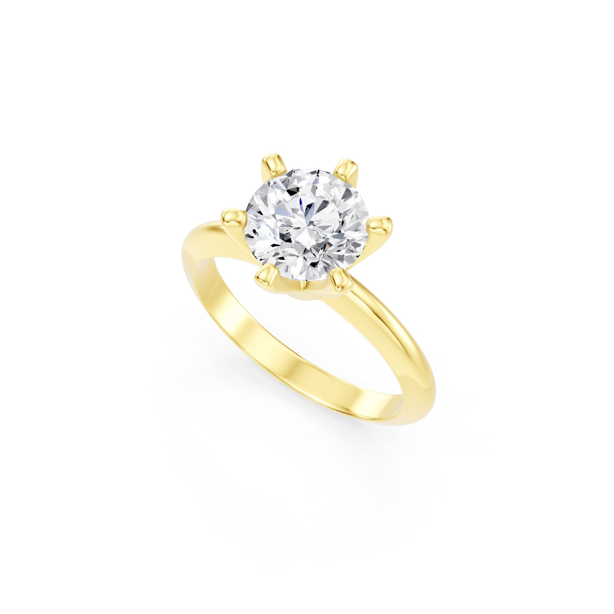 The Crown solitaire engagement ring — 2.00ct D colour VS2 lab-grown diamond in 18ct gold, image 3 of 5