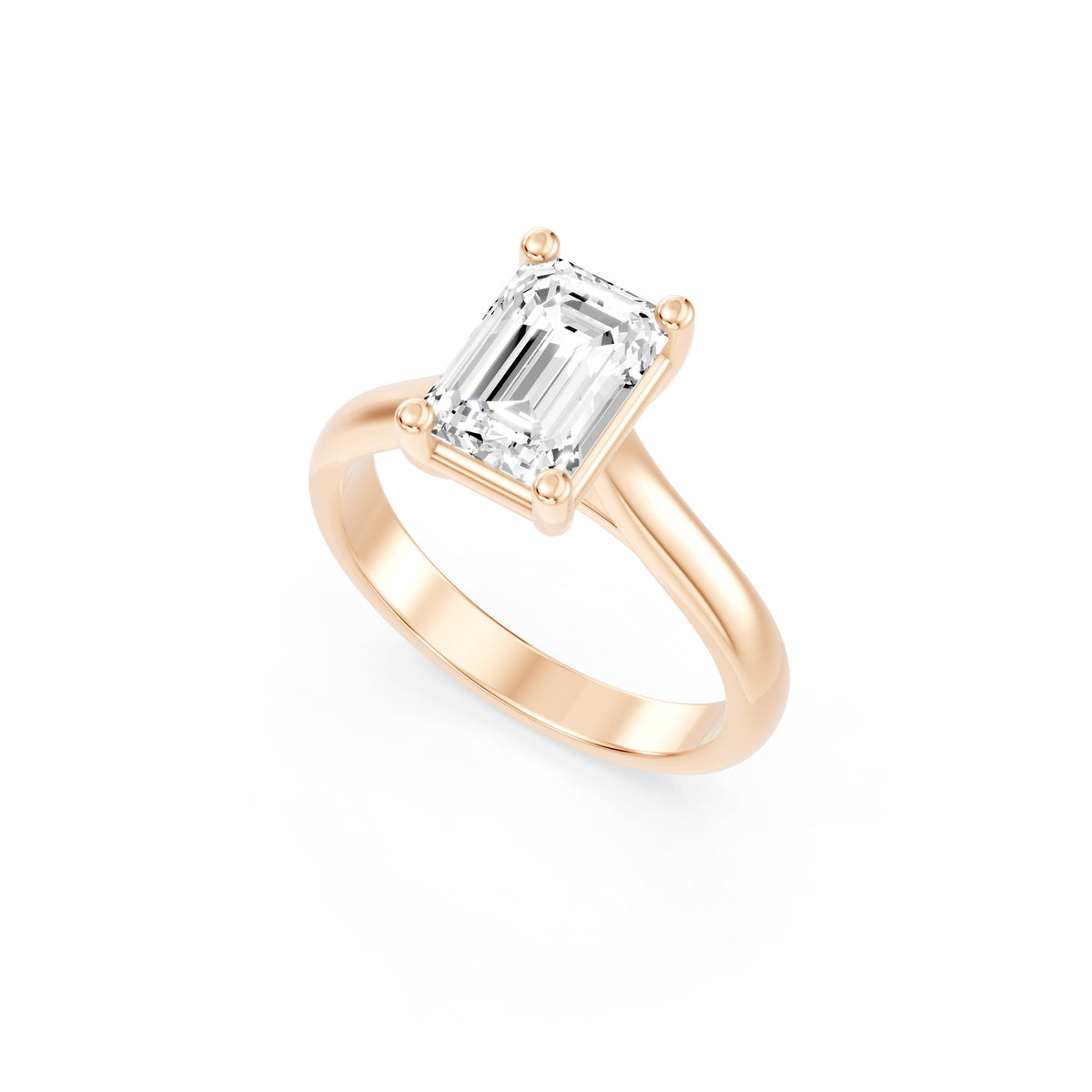 The Elaura Emerald Solitaire Engagement Ring