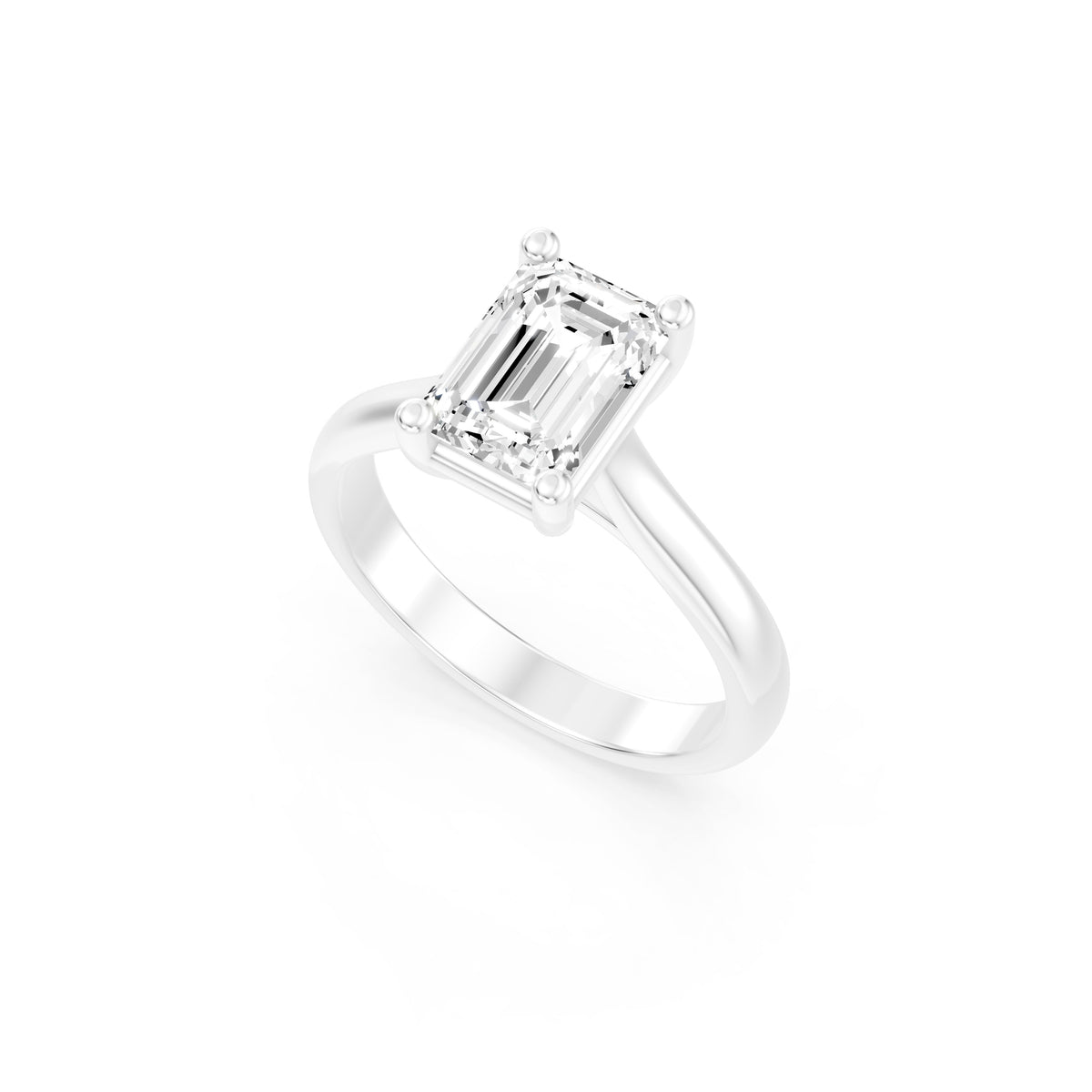 The Elaura Emerald Solitaire Engagement Ring