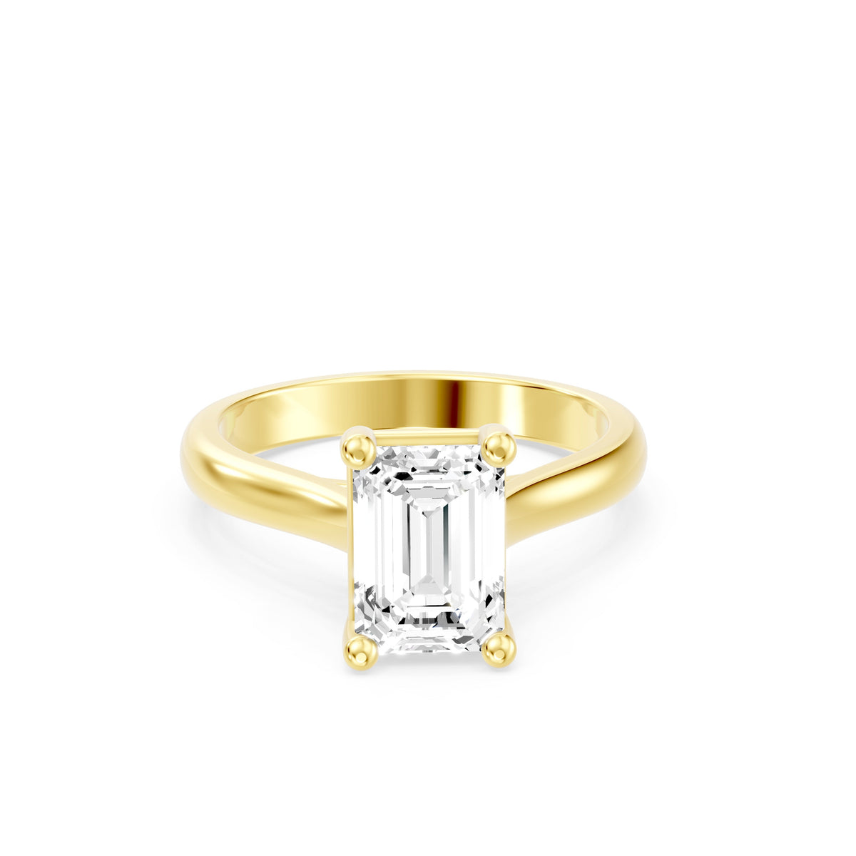 The Elaura Emerald Solitaire Engagement Ring