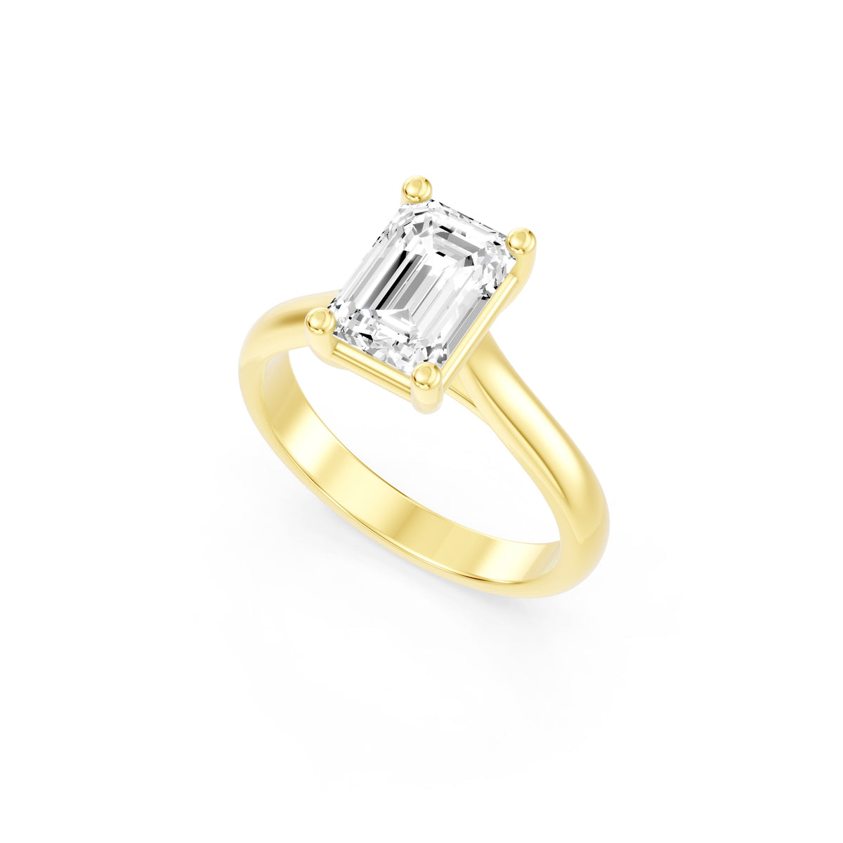 The Elaura Emerald Solitaire Engagement Ring