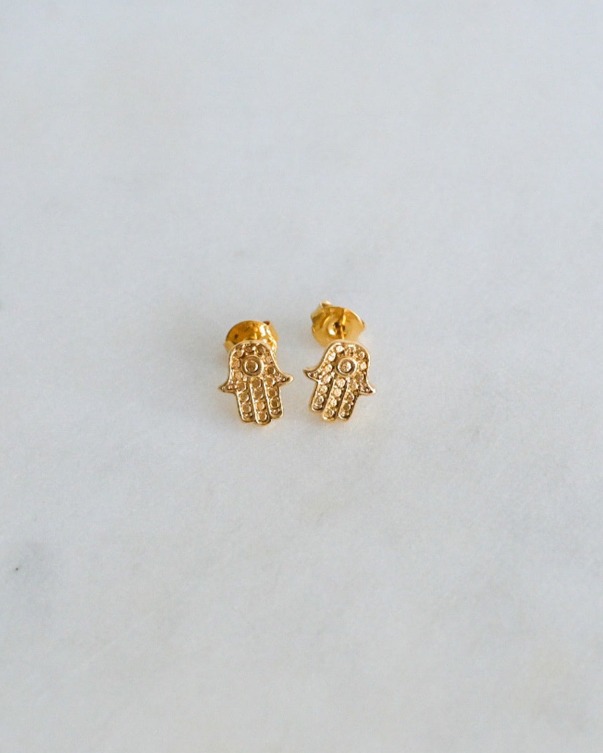 Hamsa stud earrings