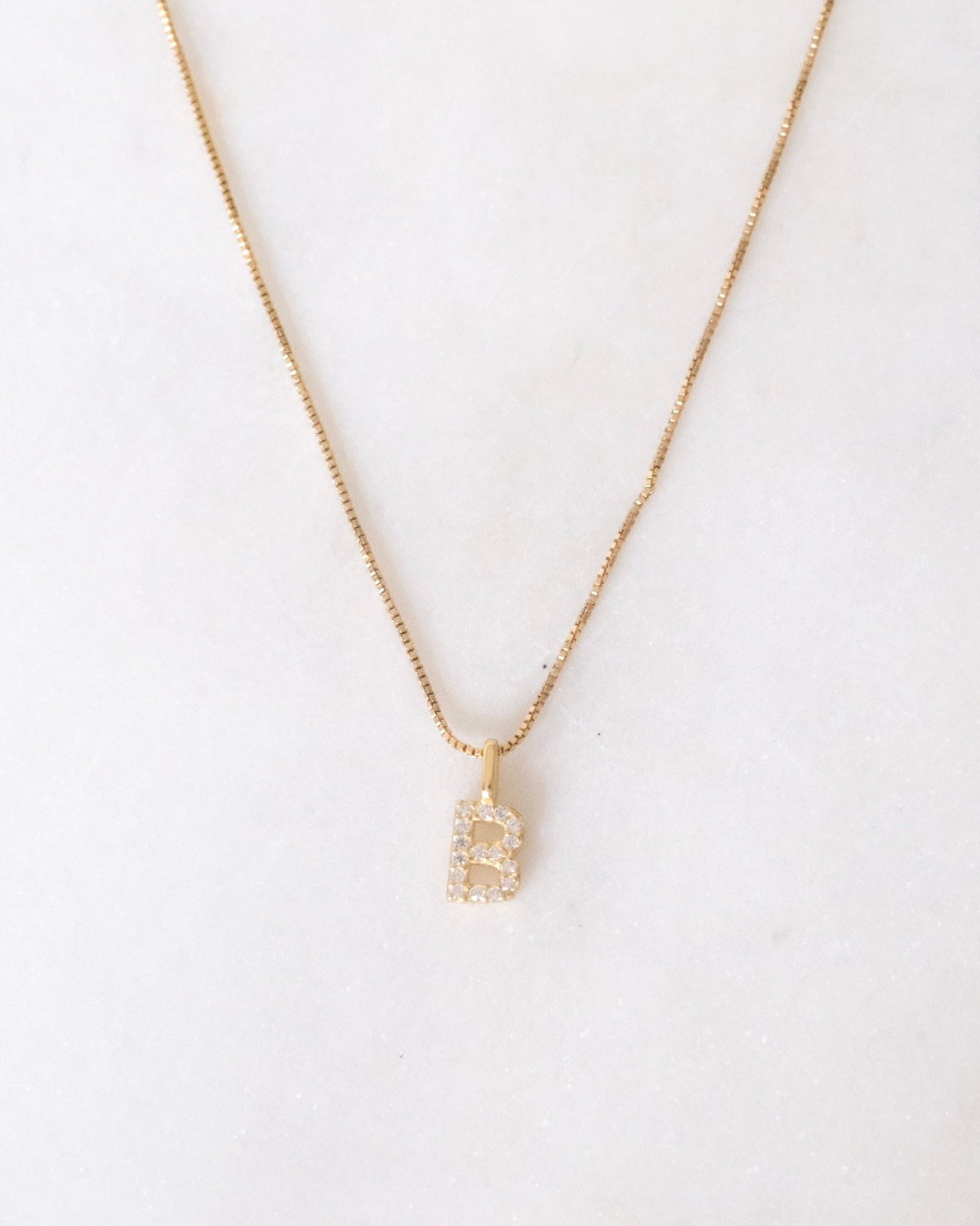 A-Z Pave Initial necklaces