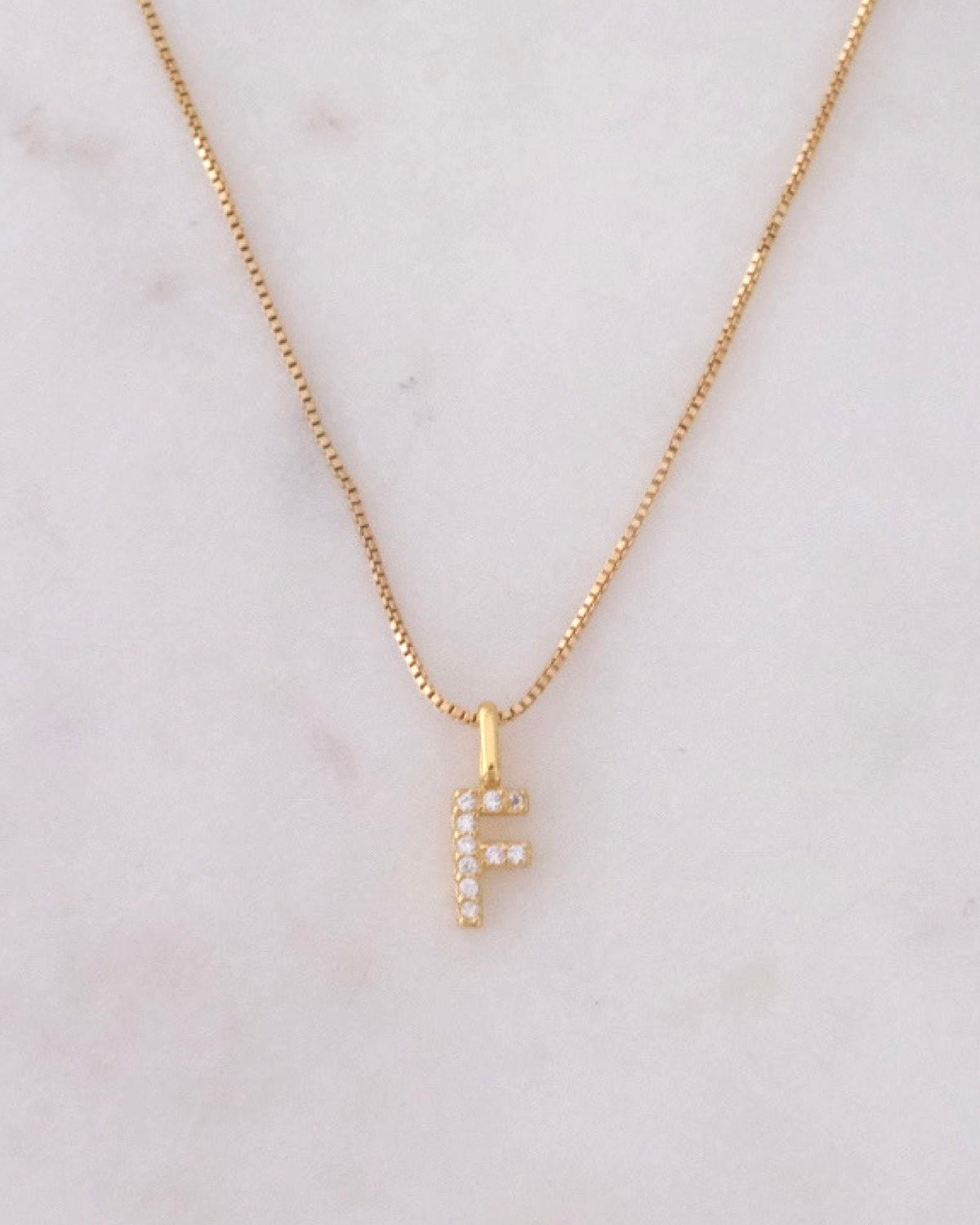 A-Z Pave Initial necklaces