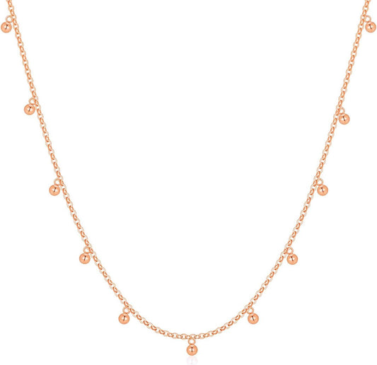 14K & 18K Gold Beaded Choker Necklace