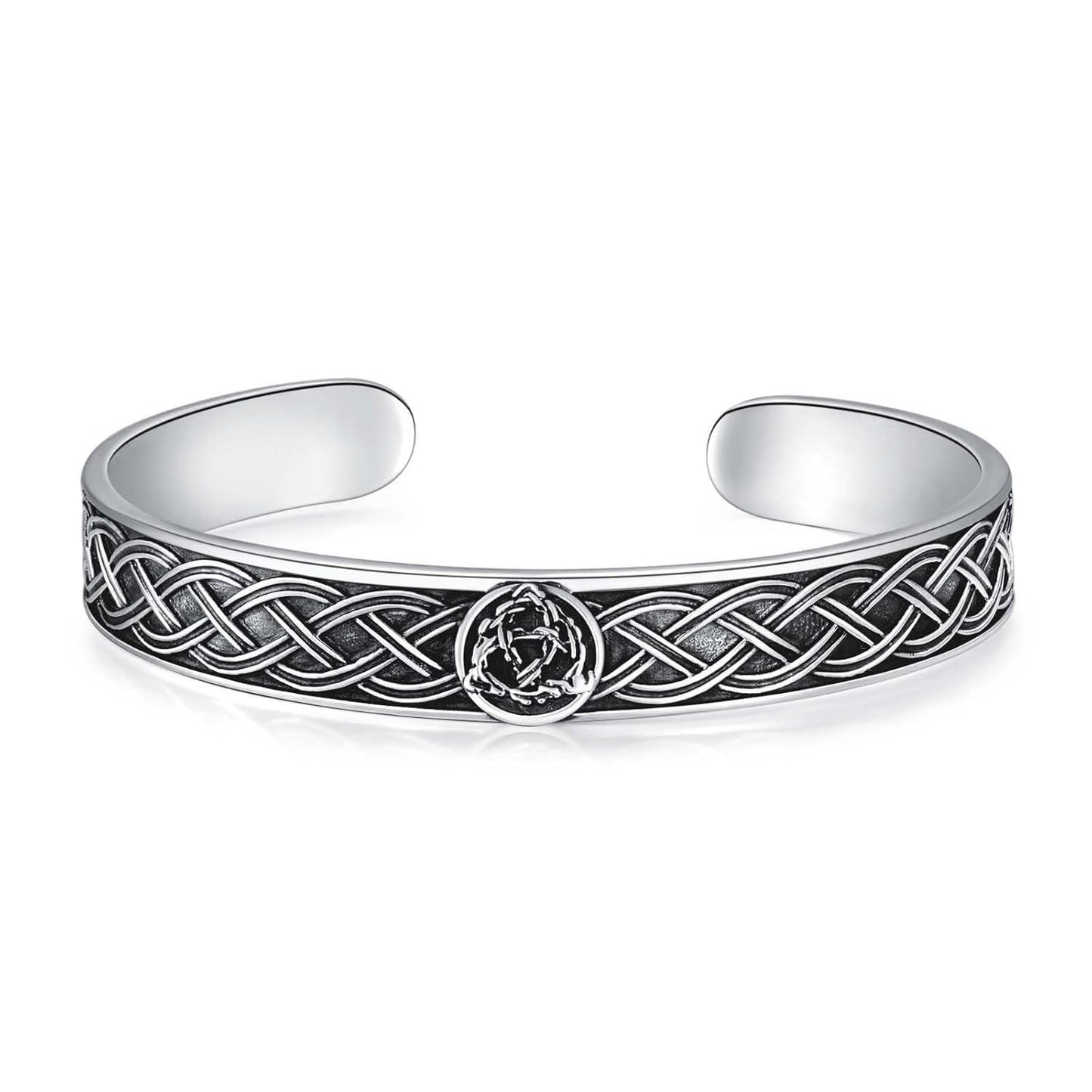 Sterling Silver Celtic Knot Adjustable Cuff Bracelet
