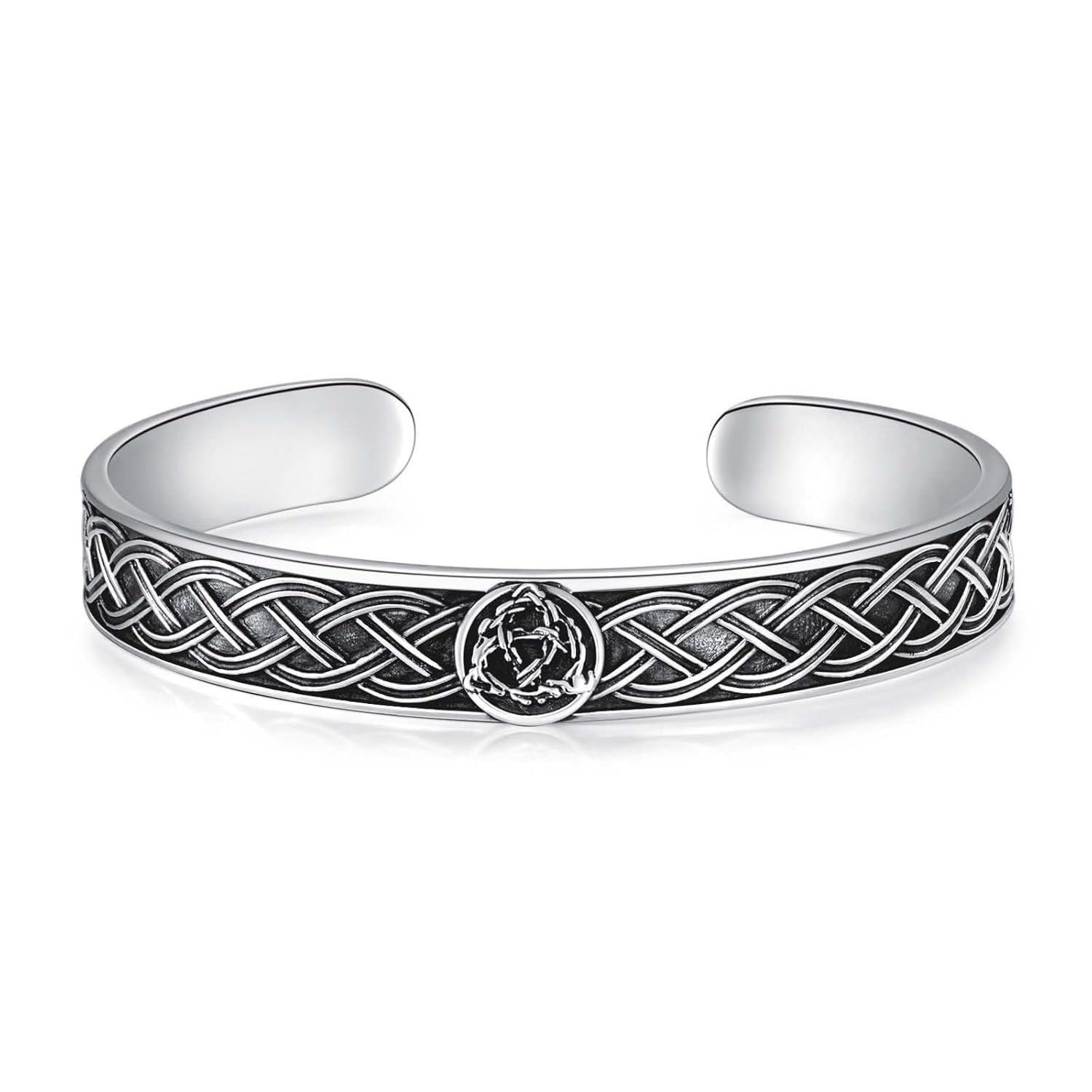 Sterling Silver Celtic Knot Adjustable Cuff Bracelet