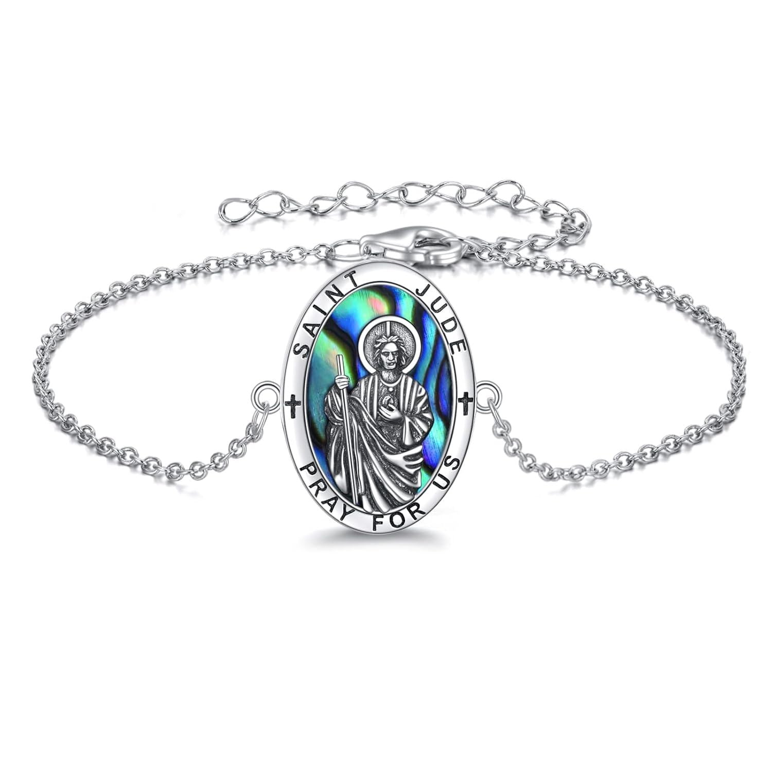 14K Gold Saint Jude Medal Bracelet